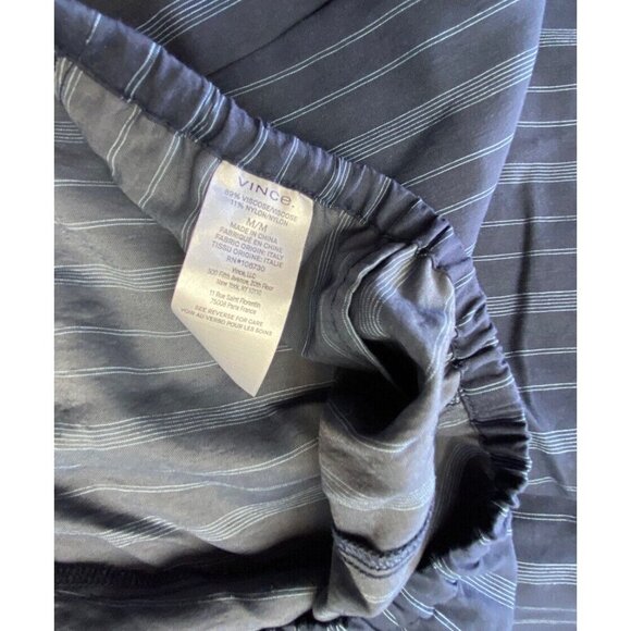 Vince Sz XS Wide Legged Crops Striped Culottes Navy Blue Classic Preppy Luxury - Picture 6 of 6